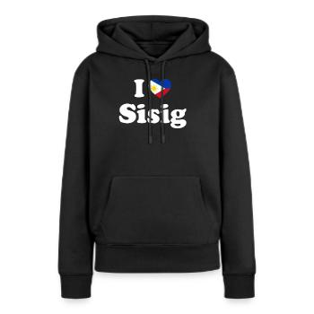 Philippinisches Essen Sisig Erbe - Frauen Premium Bio Hoodie - Schwarz - Vorne - Julia (174cm)