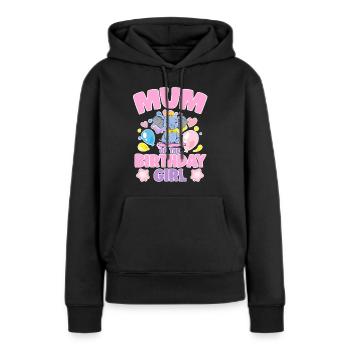 Mum Of the Birthday Girl Elephant Family Party - Frauen Premium Bio Hoodie - Schwarz - Vorne - Julia (174cm)