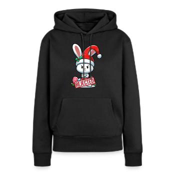 Offensé lapin de Pâques Noël cadeau drôle - Sweat à capuche Premium bio Femme - noir - Devant - Julia (174cm)