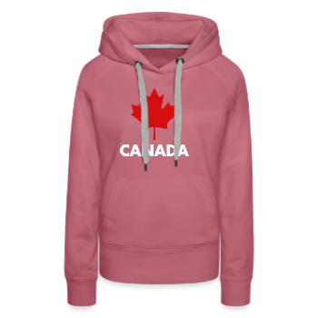 Kanadisches Ahornblatt, Kanada Flagquebecalbertanew y - Frauen Premium Bio Hoodie - Malve - Vorne - Isabella (175cm)