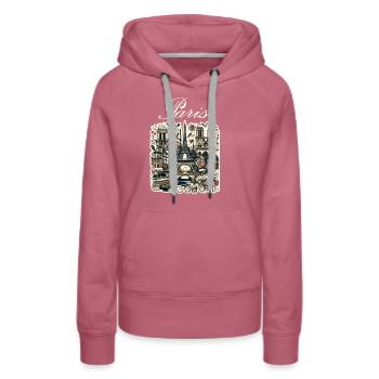 Paris - Frauen Premium Bio Hoodie - Malve - Vorne - Isabella (175cm)