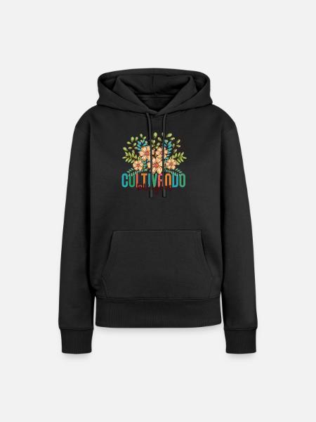 Cultivando Bilingües Spanischlehrer Bekleidung - Frauen Premium Bio Hoodie - Schwarz
