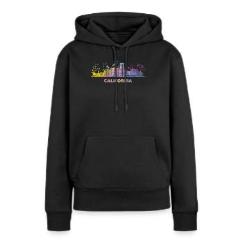 Kalifornier Skyline Kalifornien - Frauen Premium Bio Hoodie - Schwarz - Vorne - Julia (174cm)