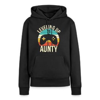 Aufsteigen zur Tante - Frauen Premium Bio Hoodie - Schwarz - Vorne - Julia (174cm)