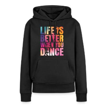 Tanzen Streetdance Breakdance - Frauen Premium Bio Hoodie - Schwarz - Vorne - Julia (174cm)