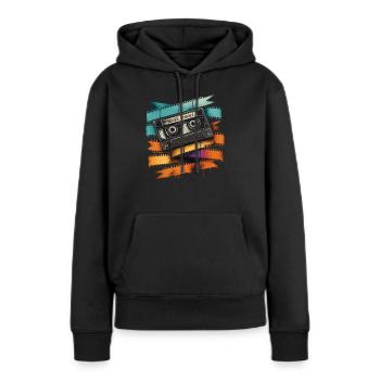 Never forget the old times - Women’s Premium Organic Hoodie - black - Front - Julia (174cm)