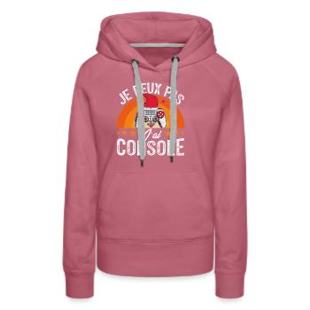 Ich kann nicht trösten, ich tröste - Frauen Premium Bio Hoodie - Malve - Vorne - Isabella (175cm)
