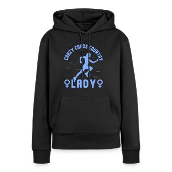 Cadeau de course XC drôle XC Runner Edition - Sweat à capuche Premium bio Femme - noir - Devant - Julia (174cm)