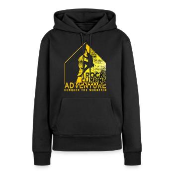 Klettern Escalade Sportklettern - Frauen Premium Bio Hoodie - Schwarz - Vorne - Julia (174cm)