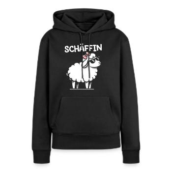 Chef Chefin Schaf Geschenk Schäfin Spruch - Frauen Premium Bio Hoodie - Schwarz - Vorne - Julia (174cm)