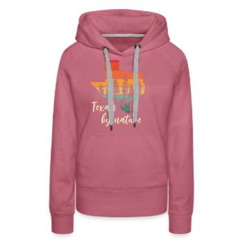 Wildflower Fields Wildflowers Bluebonnet - Women’s Premium Organic Hoodie - mauve - Front - Isabella (175cm)