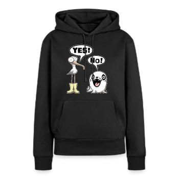 Vielleicht nicht heute, vielleicht nicht - Frauen Premium Bio Hoodie - Schwarz - Vorne - Julia (174cm)