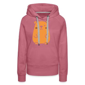 Capybara - Women’s Premium Organic Hoodie - mauve - Front - Isabella (175cm)