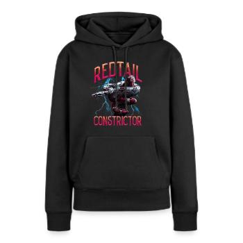 Red Tail Boa Gardien de reptiles streetwear moderne - Sweat à capuche Premium bio Femme - noir - Devant - Julia (174cm)