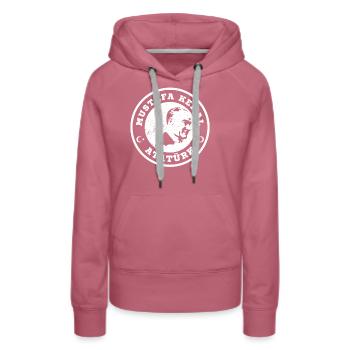 Atatürk Turkey Autogramm Mustafa Kemal Silhouette - Frauen Premium Bio Hoodie - Malve - Vorne - Isabella (175cm)