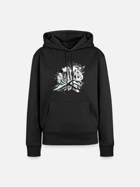 Moderne Stadtleben - Frauen Premium Bio Hoodie - Schwarz