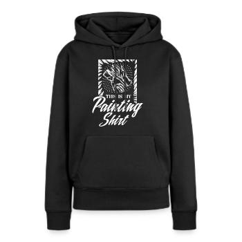 This is my painting shirt Dekorieren Gießen Malen - Frauen Premium Bio Hoodie - Schwarz - Vorne - Julia (174cm)