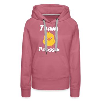 Humour petit poussin - Sweat à capuche Premium bio Femme - mauve - Devant - Isabella (175cm)