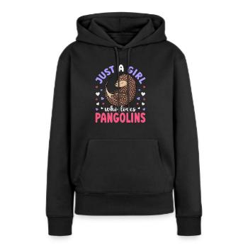 Just A Girl Who Loves Pangolins Schuppentiere - Women’s Premium Organic Hoodie - black - Front - Julia (174cm)