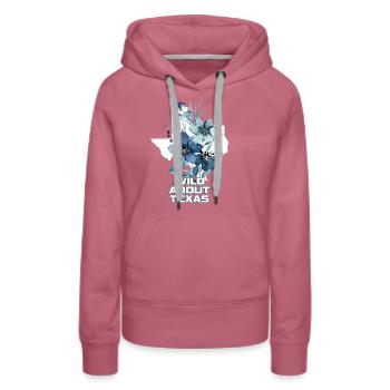 Wildflower Fields Wildflowers Bluebonnet - Women’s Premium Organic Hoodie - mauve - Front - Isabella (175cm)