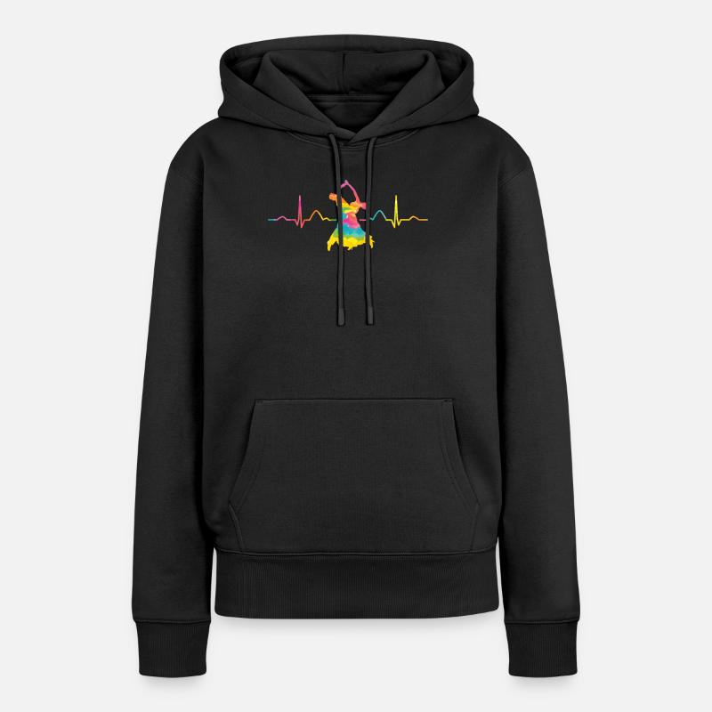 Heartbeat Valse viennoise Danses de salon - Sweat à capuche Premium bio Femme - noir