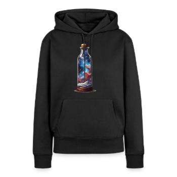 Universum in Flasche Boho Style Ästhetik - Frauen Premium Bio Hoodie - Schwarz - Vorne - Julia (174cm)