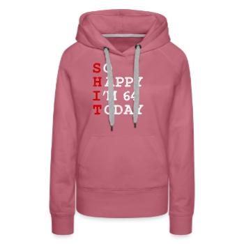 Anniversaire 64 Anniversaire Année Naissance Drôle - Sweat à capuche Premium bio Femme - mauve - Devant - Isabella (175cm)