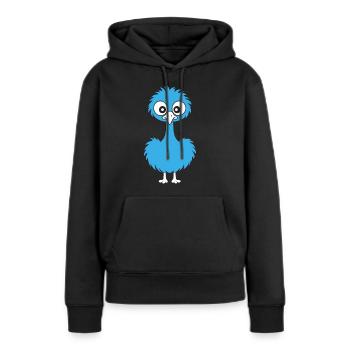 Strauß - Frauen Premium Bio Hoodie - Schwarz - Vorne - Julia (174cm)