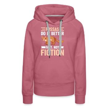 Fabuleux fossa prédateur Madagascar - Sweat à capuche Premium bio Femme - mauve - Devant - Isabella (175cm)
