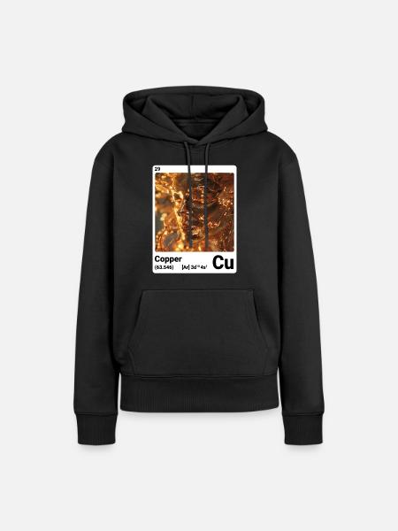 AI am Kupfer (wt) - Frauen Premium Bio Hoodie - Schwarz