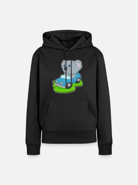 Koala Auto - Frauen Premium Bio Hoodie - Schwarz
