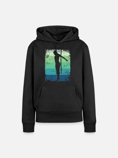 Synchronisierter Wassertaucher High Diver - Frauen Premium Bio Hoodie - Schwarz