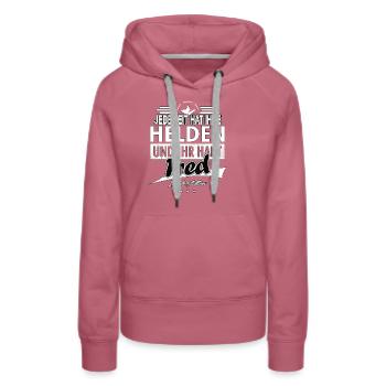 Chaque époque a ses héros Tu as Fred - Sweat à capuche Premium bio Femme - mauve - Devant - Isabella (175cm)