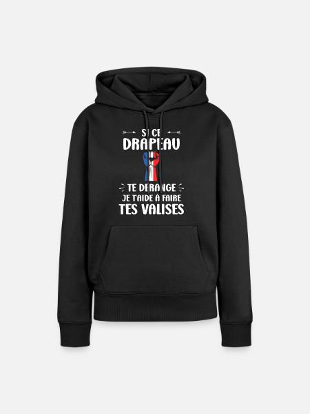 Patriotic French Flag - Women’s Premium Organic Hoodie - black