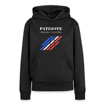 Patriot Limitierte Auflage - Frauen Premium Bio Hoodie - Schwarz - Vorne - Julia (174cm)