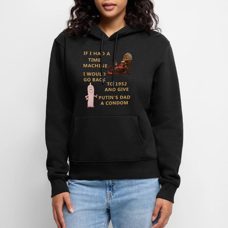 SI J’AVAIS UNE MACHINE À REMONTER LE TEMPS... Sweat à capuche Premium bio Femme