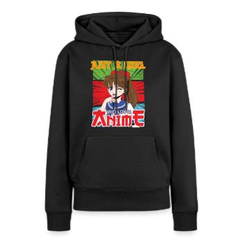 Anime Girl Manga lustiger Spruch - Frauen Premium Bio Hoodie - Schwarz - Vorne - Julia (174cm)