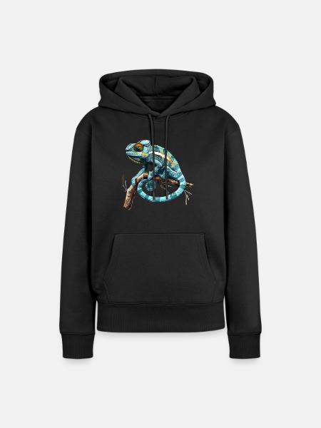 Chamelion - Frauen Premium Bio Hoodie - Schwarz