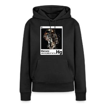 Quecksilber - Hg - chemisches Element 080 - Frauen Premium Bio Hoodie - Schwarz - Vorne - Julia (174cm)