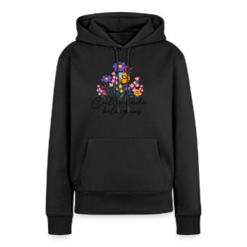 Cultivando Bilingües Spanischlehrerin - Frauen Premium Bio Hoodie - Schwarz - Vorne - Julia (174cm)