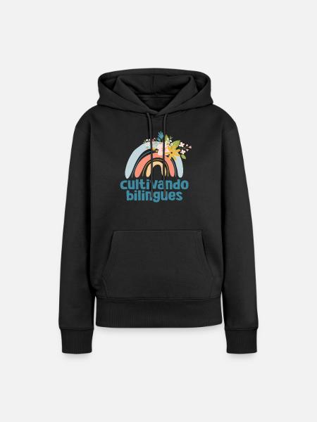 Cultivando Bilingües Spanischlehrer - Frauen Premium Bio Hoodie - Schwarz