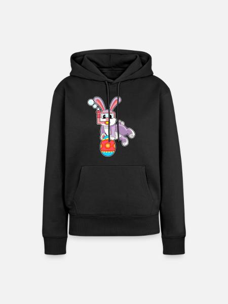 Hase Ostern Tauchen - Frauen Premium Bio Hoodie - Schwarz