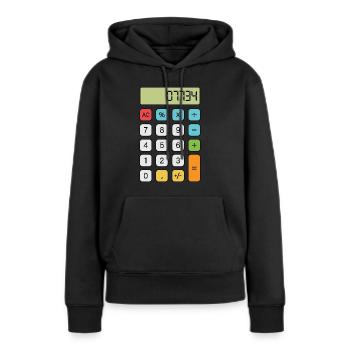 Hallo Rechner - Frauen Premium Bio Hoodie - Schwarz - Vorne - Julia (174cm)
