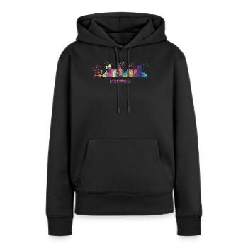 Memphean Skyline Memphis - Frauen Premium Bio Hoodie - Schwarz - Vorne - Julia (174cm)