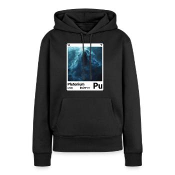 AI am Plutonium (wt) périodique de mode nerd - Sweat à capuche Premium bio Femme - noir - Devant - Julia (174cm)
