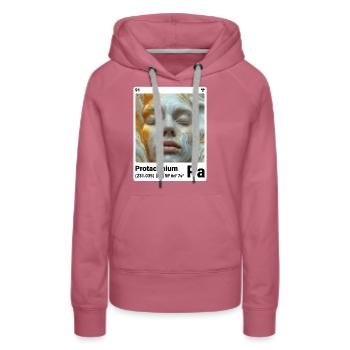Protactinum - Pa - Élément chimique 091 - Sweat à capuche Premium bio Femme - mauve - Devant - Isabella (175cm)