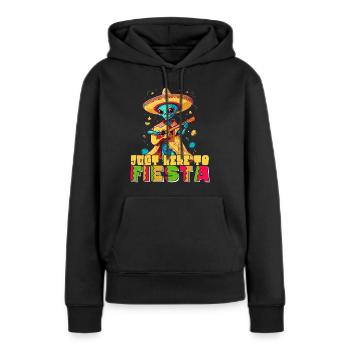 Ici pour Fiesta drôle de dicton mexicain - Sweat à capuche Premium bio Femme - noir - Devant - Julia (174cm)