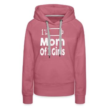 Mutter von 2 Mädchen Lustiger Muttertag - Frauen Premium Bio Hoodie - Malve - Vorne - Isabella (175cm)