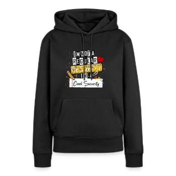 Je ne suis pas un agent de sécurité ordinaire, je suis un agent de sécurité cool - Sweat à capuche Premium bio Femme - noir - Devant - Julia (174cm)