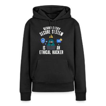 Ethische Hacker-Cybersicherheitsexpertise - Frauen Premium Bio Hoodie - Schwarz - Vorne - Julia (174cm)